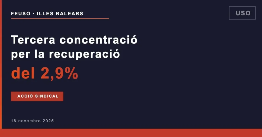 Tercera concentració per la recuperació del 2,9%