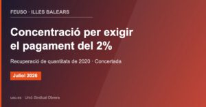 Concentració per exigir el pagament del 2% de 2020