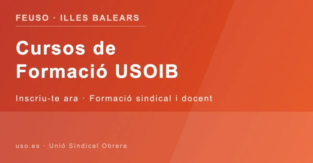 Matricula't als cursos de formació USOIB