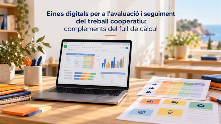 Imatge del curs Eines digitals per a l’avaluació i seguiment del treball cooperatiu: complements del full de càlcul.
