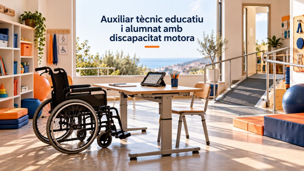 Imatge del curs El treball de l’Auxiliar Tècnic Educatiu I. Alumnat amb discapacitat motora
