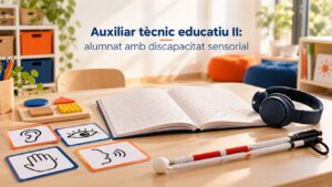 Imatge del curs El treball de l’Auxiliar Tècnic Educatiu II. Alumnat amb discapacitat sensorial