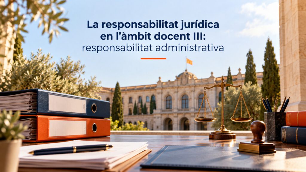 Imatge del curs La responsabilitat jurídica en l’àmbit docent III. Responsabilitat administrativa.