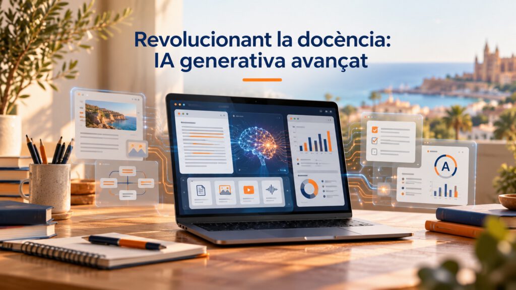 Imatge del curs Revolucionant la docència: Creació de continguts i avaluació amb intel·ligència artificial generativa – Avançat